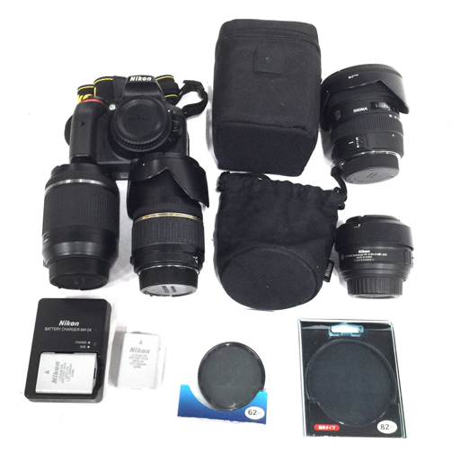 1円 Nikon D5300 TAMRON 18-200mm F/3.5-6.3 17-50mm F/2.8 含む デジタル一眼レフ カメラ セット C081521_画像1