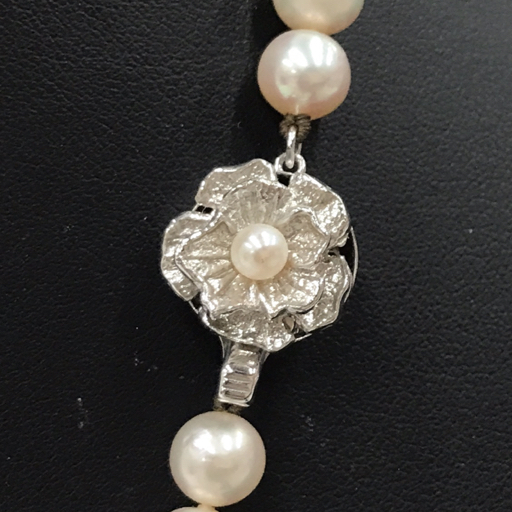 送料360円 真珠 パール ネックレス 直径約0.7cm レディース アクセサリー SILVER金具 ファッション小物 同梱NGの画像3