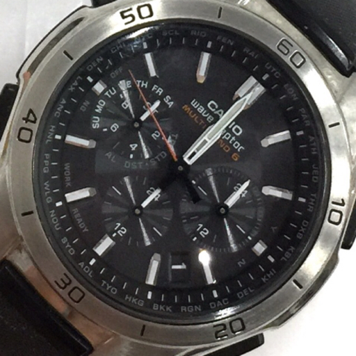 カシオ ウェーブセプター マルチバンド6 タフソーラー 腕時計 メンズ ブラック文字盤 未稼働品 WVQ-M410の画像1