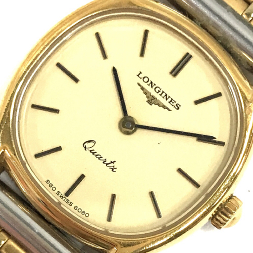 ロンジン ラウンド クォーツ レディース 腕時計 社外SSベルト LONGNES 服飾小物の画像1