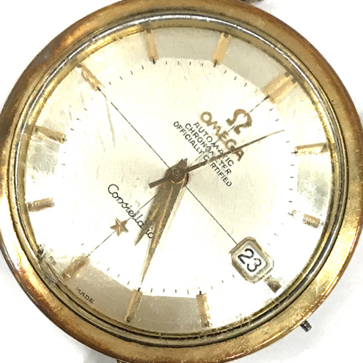 オメガ コンステレーション デイト 自動巻 オートマチック 腕時計 フェイスのみ 付属品あり ジャンク品 OMEGAの画像1