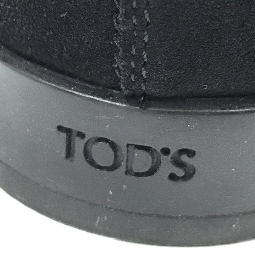 トッズ サイズ7 1/2 スウェード シューズ ベルト メンズ ブラック ファッション小物 ドレスシューズ 保存袋付 TOD'Sの画像7