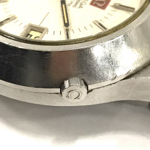 オメガ シーマスター エレクトロニック f300Hz 音叉式 腕時計 ホワイト文字盤 未稼働品 ジャンク品 OMEGAの画像2
