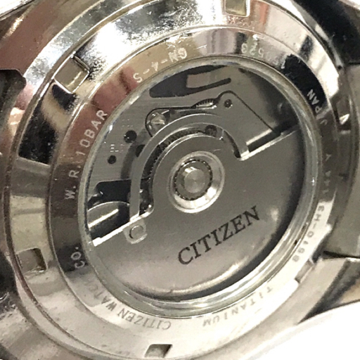 シチズン ラウンドデイト クロノグラフ マイルドセブン メンズ腕時計 純正ベルト 裏スケルトンの画像2
