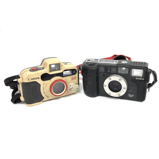 1 jpy Canon Autoboy D5 KONICA site direction 28 WB ECO compact film camera 2 point set L071108