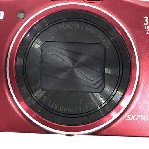 Canon PowerShot SX710 HS コンパクトデジタルカメラ レッド 付属品あり QG043-61の画像3
