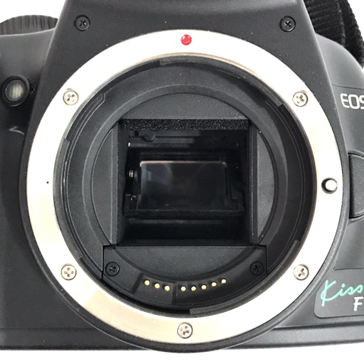 1円 Canon EOS Kiss F EF-S 18-55mm 1:3.5-5.6 IS 55-250mm 1:4-5.6 デジタル一眼レフカメラ レンズ L071938の画像3