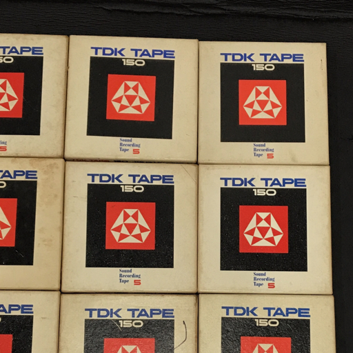 TDK 150 オープンリールテープ TYPE150-5 277mm 保存箱付 計16点 セット QR051-378の画像3