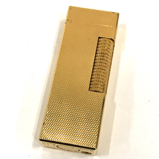 ダンヒル ガスライター ローラー式 ゴールドカラー 喫煙グッズ 喫煙具 保存箱付き 着火× dunhillの画像2