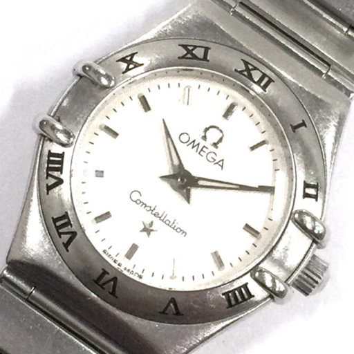 オメガ コンステレーション クォーツ 腕時計 レディース ホワイト文字盤 純正ブレス 未稼働品 OMEGAの画像1
