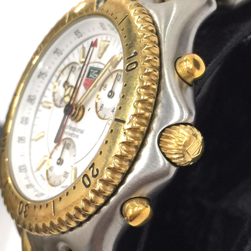 タグホイヤー プロフェッショナル 200m クロノグラフ デイト クォーツ 腕時計 メンズ 付属品あり CG1120-0 TAG Heuerの画像2