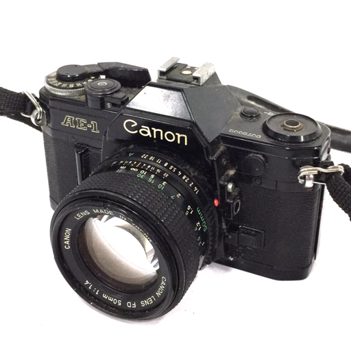 Canon AE-1 FD 50mm 1:1.4 一眼レフ マニュアルフォーカス フィルムカメラ 光学機器 QR043-32_画像1