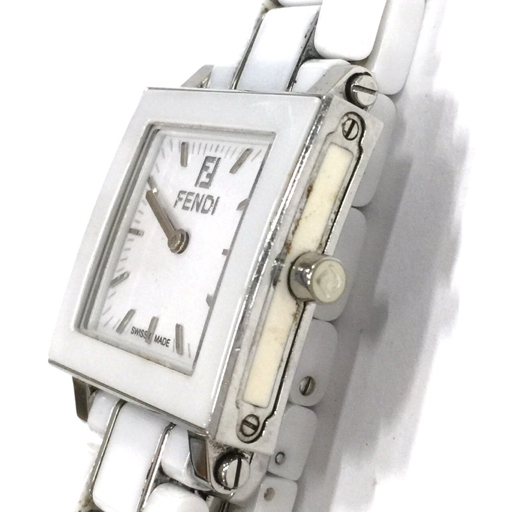 フェンディ クォーツ 腕時計 レディース ホワイト 未稼働品 純正ブレス ファッション小物 FENDI QR051-264の画像2