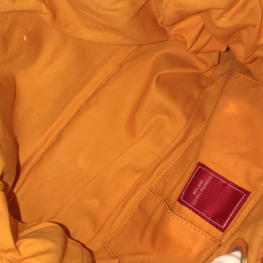サマンサタバサ ニューヨーク ニット ハンドバッグ オレンジ × ホワイト レディース 保存袋付き Samantha Thavasaの画像8