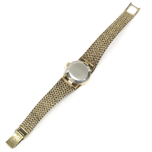 オメガ デビル 手巻き 機械式 腕時計 レディース ラウンドフェイス ゴールドカラー文字盤 社外ブレス OMEGAの画像5