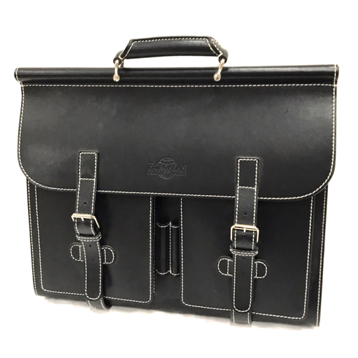 ヨーロピアン カンパニー ウォッチ レザー ワンハンドルバッグ 鞄 メンズ ブラック系 黒系 保存袋付き QG051-18の画像1