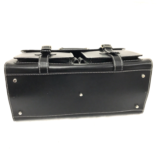 ヨーロピアン カンパニー ウォッチ レザー ワンハンドルバッグ 鞄 メンズ ブラック系 黒系 保存袋付き QG051-18の画像3
