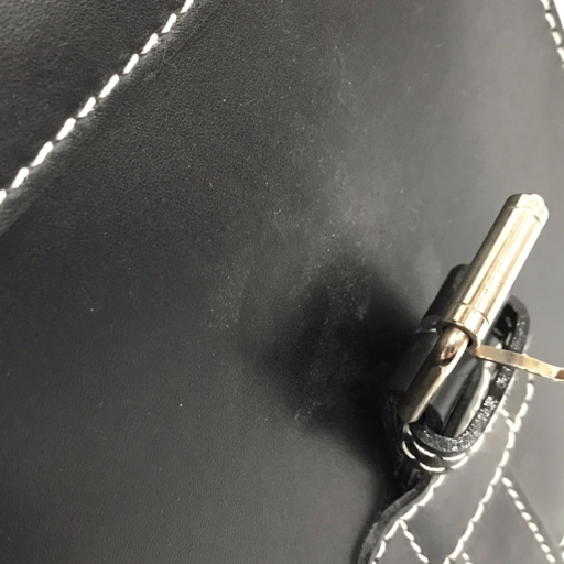 ヨーロピアン カンパニー ウォッチ レザー ワンハンドルバッグ 鞄 メンズ ブラック系 黒系 保存袋付き QG051-18の画像7