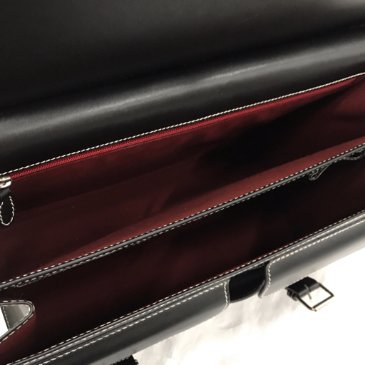 ヨーロピアン カンパニー ウォッチ レザー ワンハンドルバッグ 鞄 メンズ ブラック系 黒系 保存袋付き QG051-18の画像5