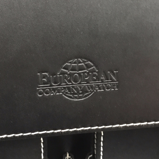 ヨーロピアン カンパニー ウォッチ レザー ワンハンドルバッグ 鞄 メンズ ブラック系 黒系 保存袋付き QG051-18の画像4