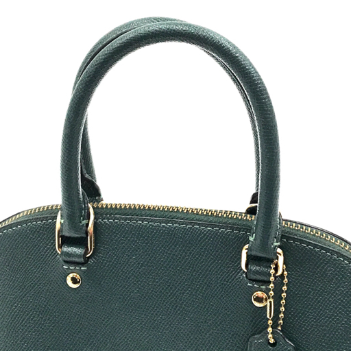 1 jpy Coach F27591 2way shoulder bag handbag bag fastener opening and closing lady's green group green series COACH