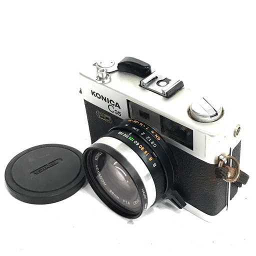 KONICA C35 FD HEXANON 38mm 1:1.8 コンパクトフィルムカメラ マニュアルフォーカス QR043-403_画像1
