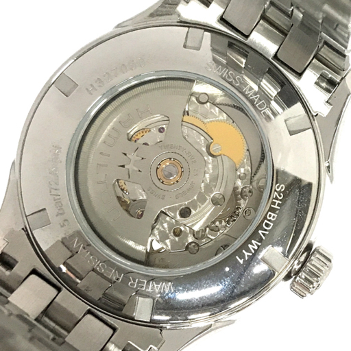 ハミルトン ジャズマスター ビューマチック H327050 自動巻 腕時計 メンズ ブルー文字盤 裏スケルトン 付属品あり_画像2