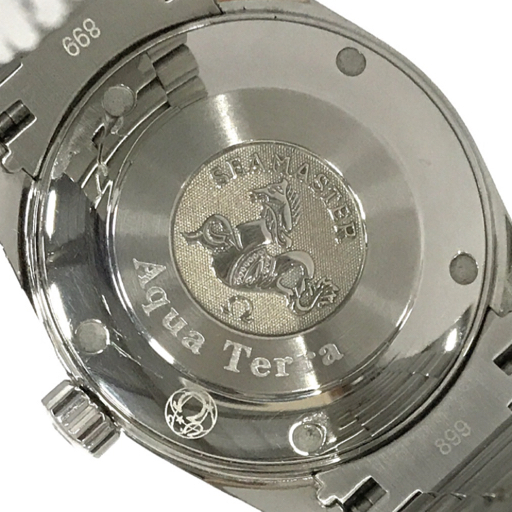 オメガ シーマスター アクアテラ 150m/500ft デイト クォーツ 腕時計 メンズ 未稼働品 ブルー文字盤 付属品ありの画像2