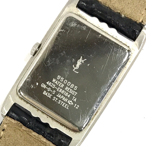 イヴサンローラン クォーツ 腕時計 ホワイト文字盤 4625-E68184 メンズ 未稼働品 純正ベルト YSL QR051-48の画像2