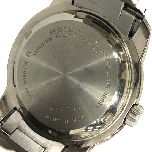セイコー ブライツ キネティック デイト 腕時計 メンズ ブラック文字盤 未稼働品 純正ブレス ファッション小物_画像2