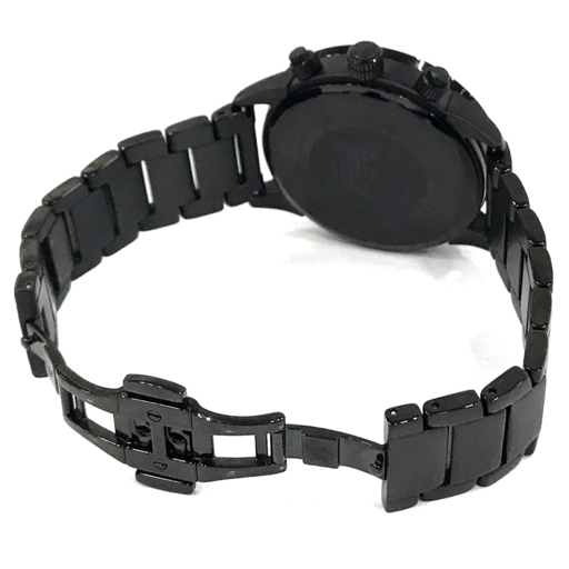 エンポリオアルマーニ マリオ クロノグラフ 腕時計 AR-11242 稼働品 メンズ 黒 ブラック 付属品あり 純正ブレス_画像6