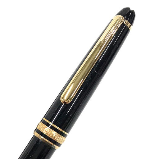 モンブラン マイスターシュティック ボールペン ブラック × ゴールド インク残有 MONTBLANC 保存箱 付属 QR051-251_画像2