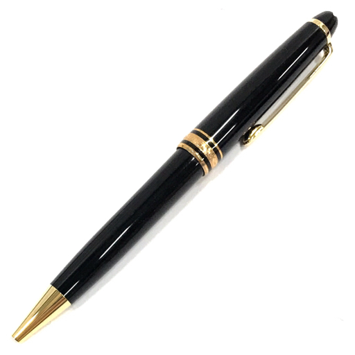 モンブラン マイスターシュティック ボールペン ブラック × ゴールド インク残有 MONTBLANC 保存箱 付属 QR051-251_画像1
