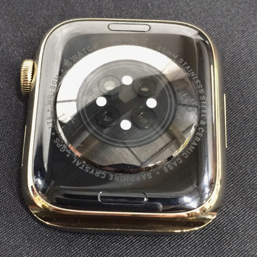 1円 Apple Watch Series9 45mm GPS+Cellularモデル MRQL3J/A A2984 ゴールド スマートウォッチ 本体の画像3