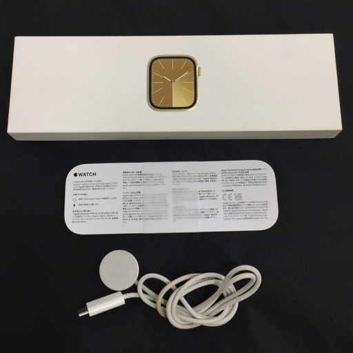 1円 Apple Watch Series9 45mm GPS+Cellularモデル MRQL3J/A A2984 ゴールド スマートウォッチ 本体_画像9