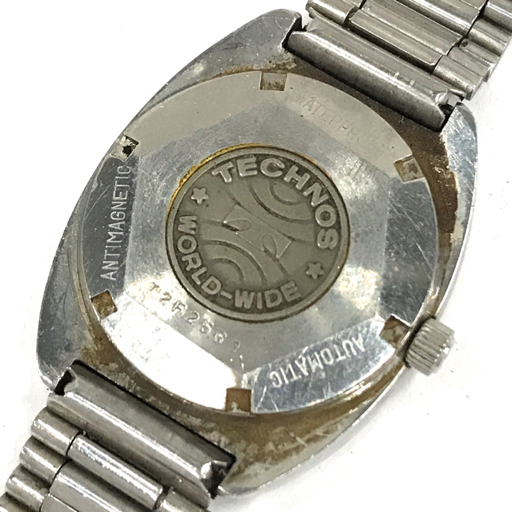  стоимость доставки 360 иен Tecnos Thunder Date самозаводящиеся часы автоматический наручные часы мужской работа товар TECHNOS QR051-62 включение в покупку NG