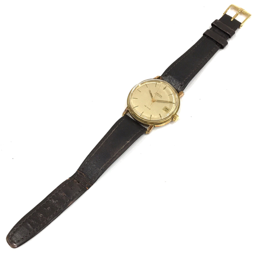 オメガ デビル デイト 自動巻 オートマチック 腕時計 メンズ ゴールドカラー文字盤 不動品 ジャンク品 OMEGA