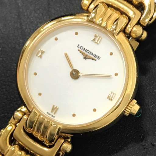 ロンジン クォーツ 腕時計 ホワイト文字盤 レディース L6.200.2 未稼働品 純正ブレス ファッション小物 LONGINESの画像1