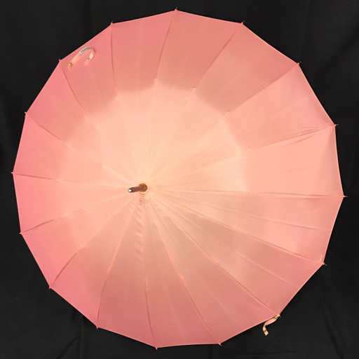 前原光榮商店 傘 雨傘 サーモンピンク タマムシ ゴールド金具 レディース 全長86cm_画像5