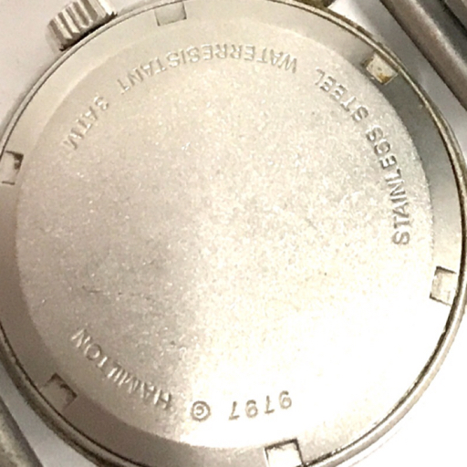 ハミルトン カーキ デイト クォーツ 腕時計 メンズ ネイビー文字盤 未稼働品 ファッション小物 HAMILTONの画像3