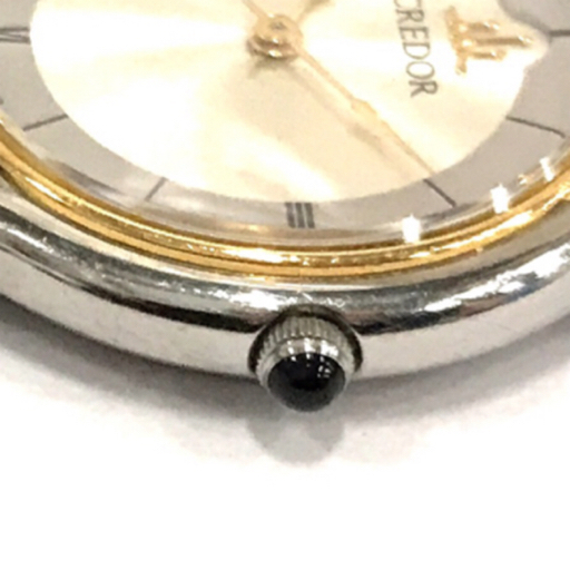 セイコー クレドール クォーツ 腕時計 2針 18KT ベゼル レディース 5A70-0610 未稼働品 社外ベルト SEIKO_画像2