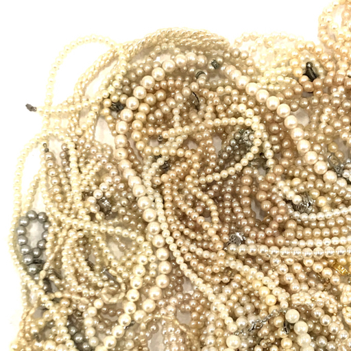 1円 パール 真珠 フェイクパール含む ネックレス アクセサリー レディース まとめ 総重量約2.0kgの画像2
