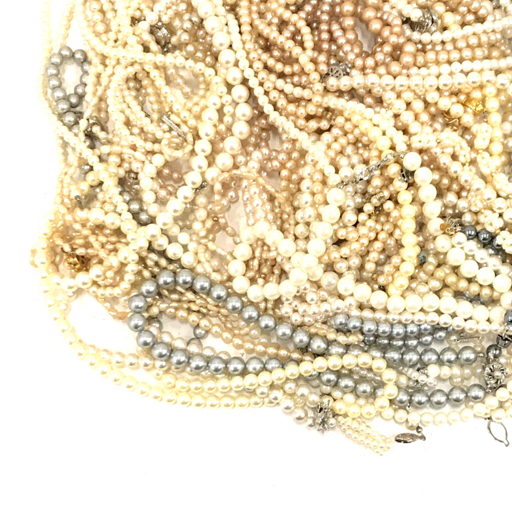 1円 パール 真珠 フェイクパール含む ネックレス アクセサリー レディース まとめ 総重量約2.0kgの画像4