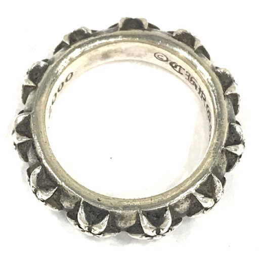 クロムハーツ スターバンドリング 指輪 アクセサリー 925 総重量約12.2g 19号 メンズ Chrome Heartsの画像5