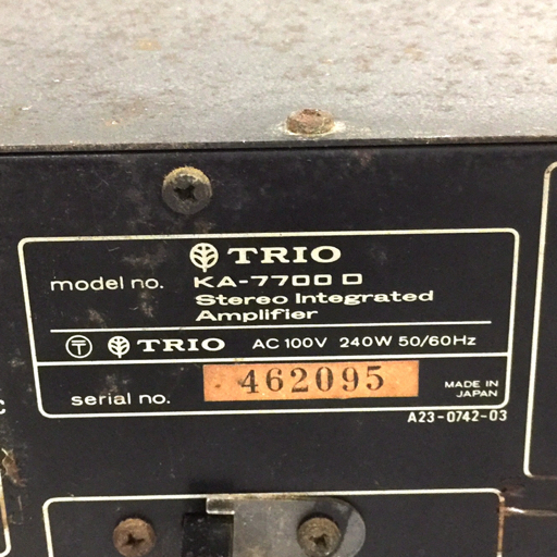 TRIO KA-7700D ステレオプリメインアンプ 通電確認済み オーディオ機器の画像6