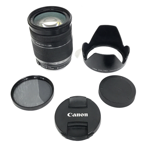 1円 CANON LENS EF-S 18-200mm 1:3.5-5.6 IS カメラレンズ オートフォーカス L141414の画像1