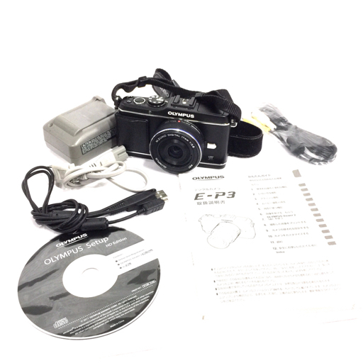 1円 OLYMPUS PEN E-P3 M.ZUIKO DIGITAL 17mm 1:2.8 ミラーレス一眼 デジタルカメラ L161504_画像1