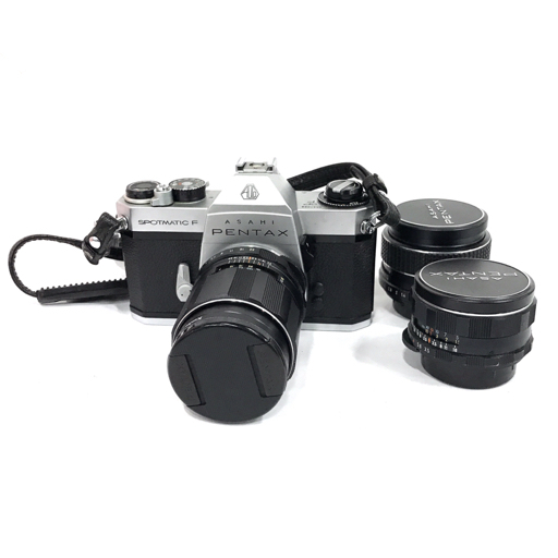 PENTAX SPOTMATIC F SPF Super-Multi-Coated TAKUMAR 1:2.8/105 含む 一眼レフ フィルムカメラ セット QR051-298_画像1