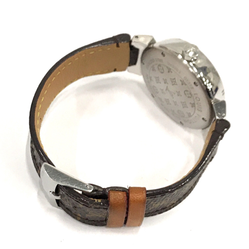 ルイヴィトン Q1312 デイト クォーツ 腕時計 稼働品 レディース DM5203 モノグラムベルト 保存ケース付 LOUIS VUITTON_画像7
