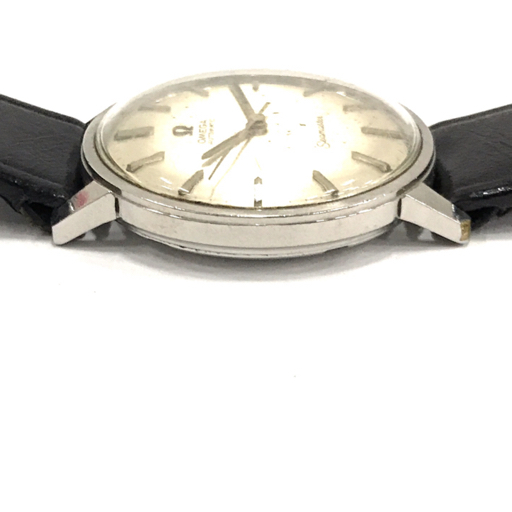 オメガ シーマスター 手巻き 機械式 腕時計 ラウンドフェイス シルバーカラー文字盤 稼働品 純正純正 稼働品